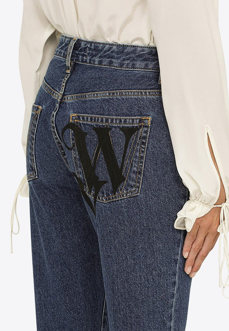 Vivienne Westwood Classic Logo Print Tapered Jeans 19020024W00O2-DE/N_VIVWE-K406