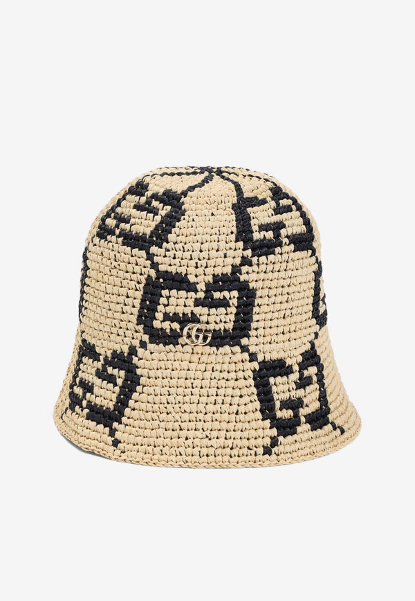 GG Raffia Bucket Hat