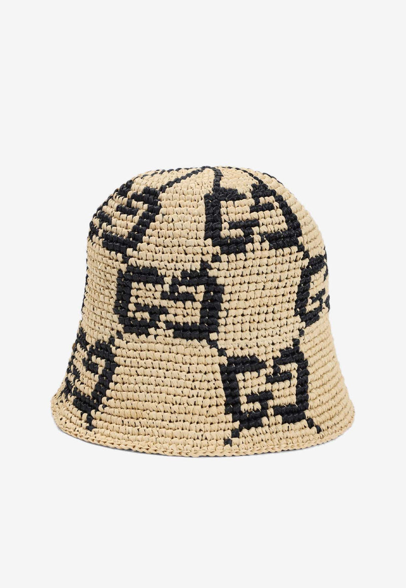 GG Raffia Bucket Hat