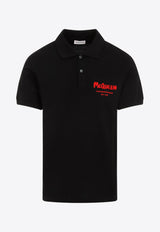 Embroidered Graffiti Logo Polo T-shirt