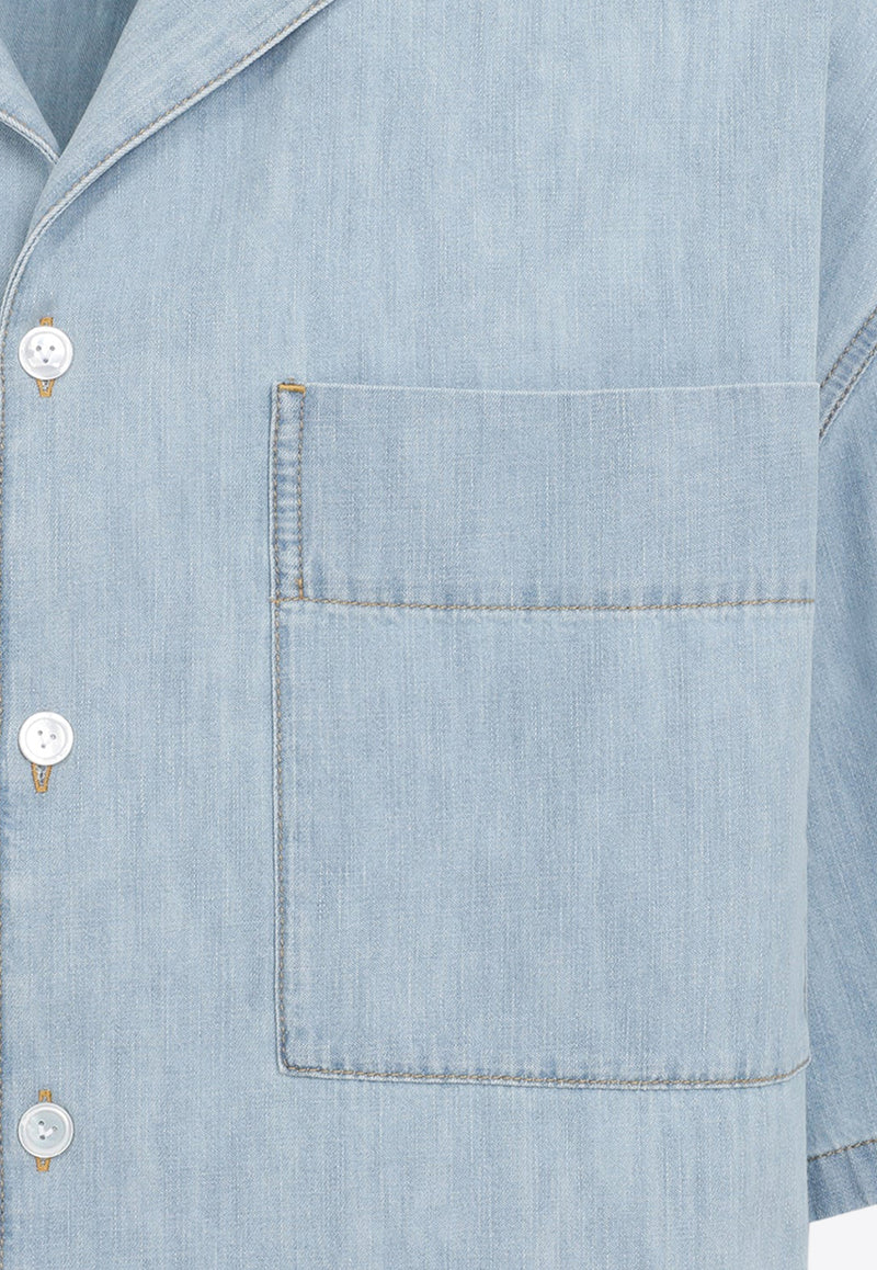 Chambray Short-Sleeved Shirt