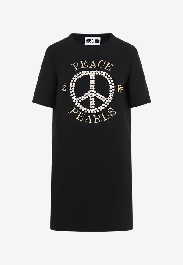 Pearl-Embellished T-shirt Dress