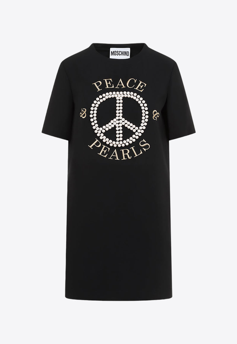 Pearl-Embellished T-shirt Dress