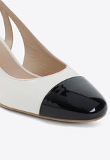 Sleek 50 Calf Leather Slingback Pumps