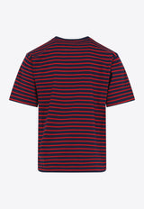 Logo Embroidered Stripe T-shirt