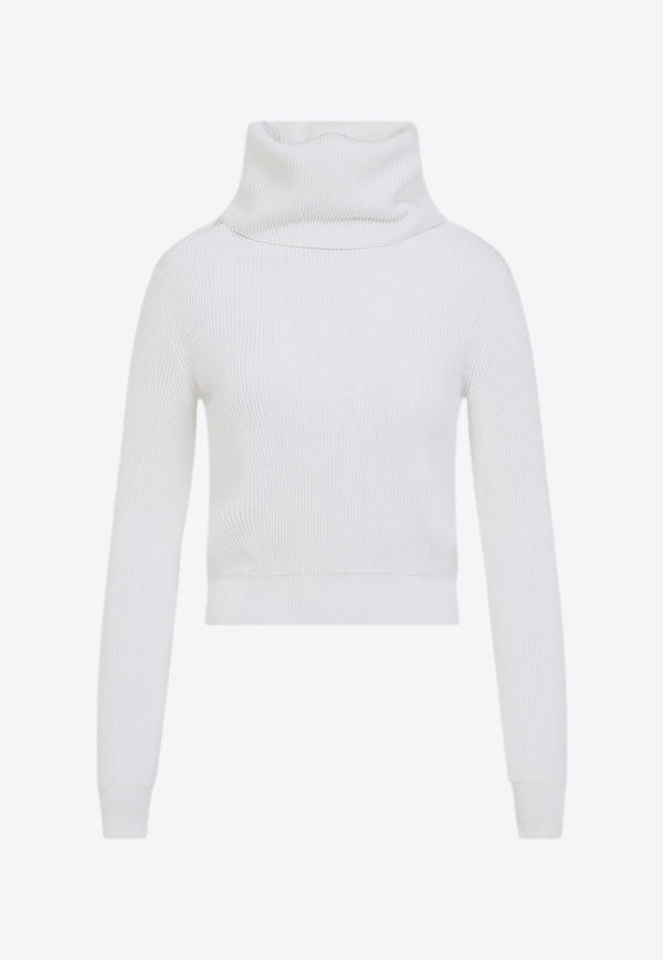 Hooded Rib-Knit Top