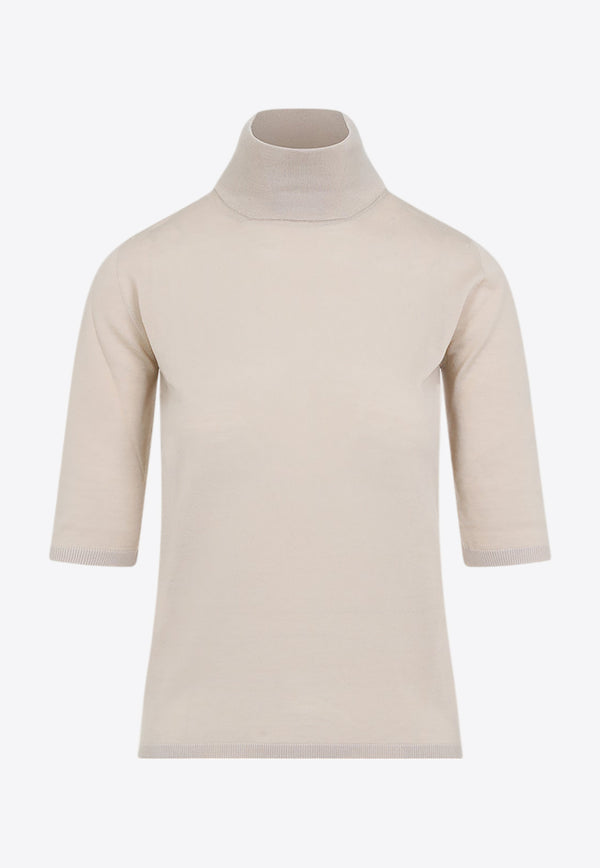 Cecina Turtleneck Wool Knit Top