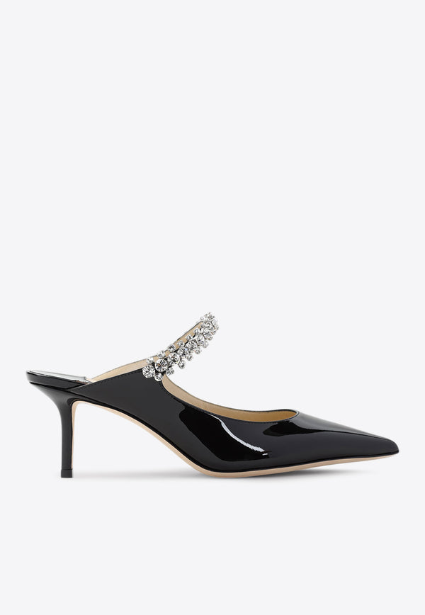 Bing 65 Crystal Strap Mules in Patent Leather