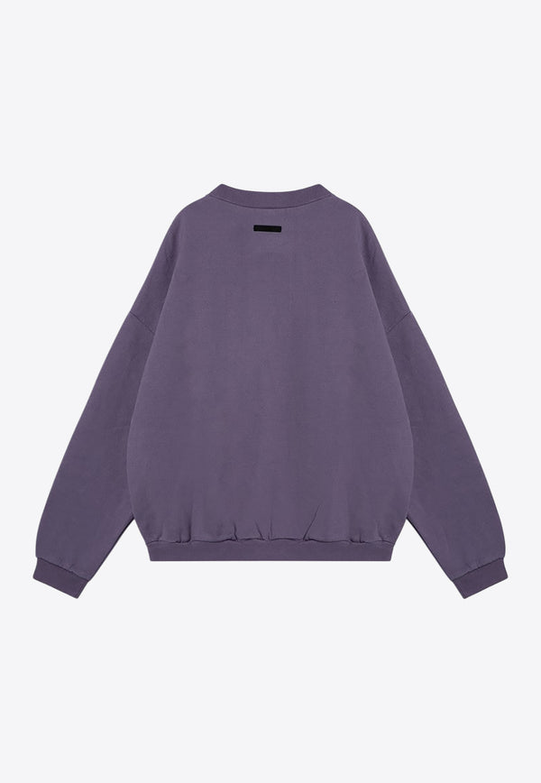 Fear Of God Essentials Logo Print Crewneck Sweatshirt Lavender 192BT246237F/P_FEARE-LA