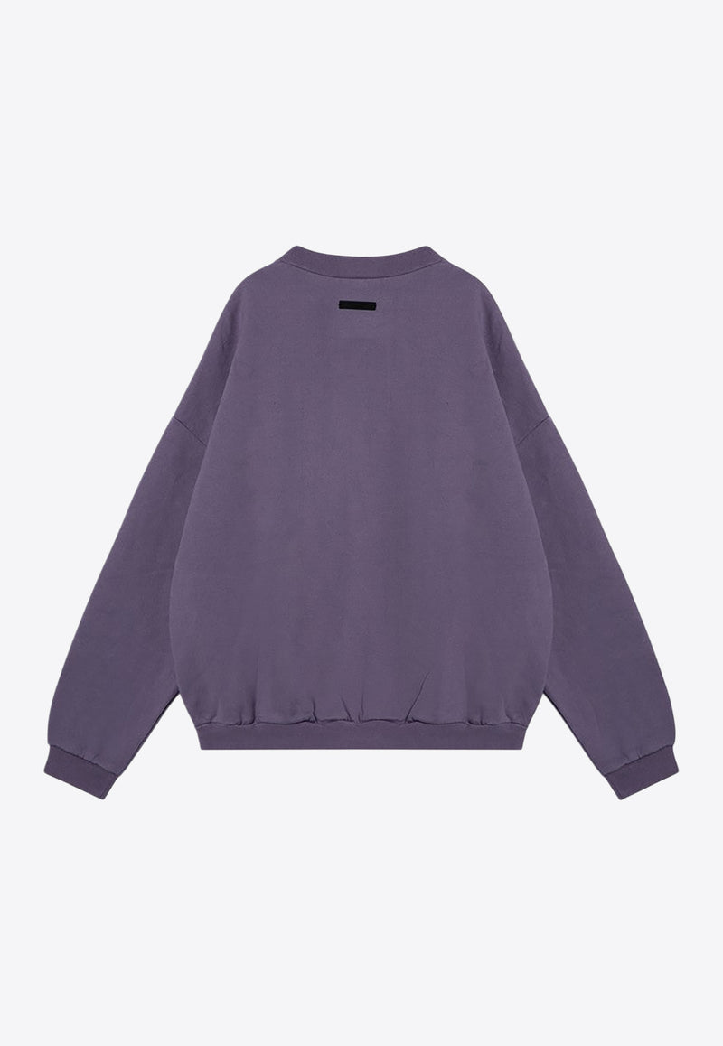 Fear Of God Essentials Logo Print Crewneck Sweatshirt Lavender 192BT246237F/P_FEARE-LA