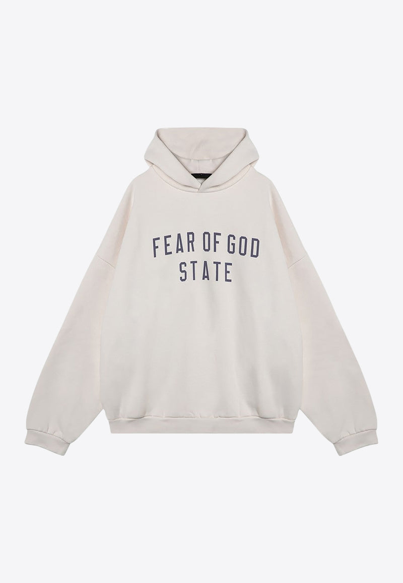 Fear Of God Essentials Logo Print Hooded Sweatshirt White 192BT246252F/P_FEARE-SH