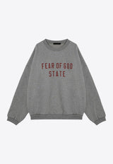 Fear Of God Essentials Logo Print Crewneck Sweatshirt Gray 192BT246261F/P_FEARE-DH