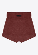 Fear Of God Essentials Honeycomb Logo Patch Mini Shorts Burgundy 192BT247256FW/P_FEARE-CR