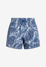 Etro Floral Print Swim Shorts 1B351-0116 0200 Blue