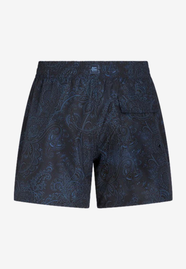 Etro Paisley Print Swim Shorts 1B351-0130 0200 Navy