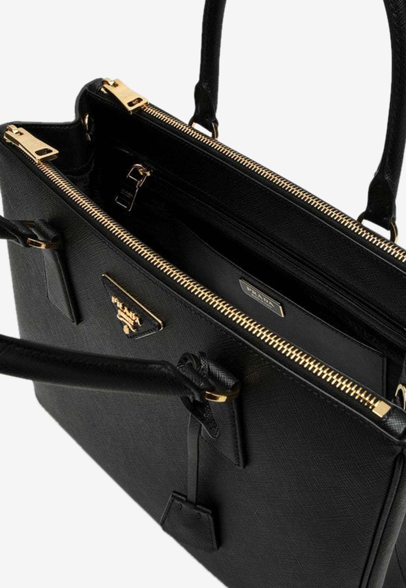 Prada Large Galleria Saffiano Leather Top Handle Bag Black 1BA274EOONZV/P_PRADA-F0002