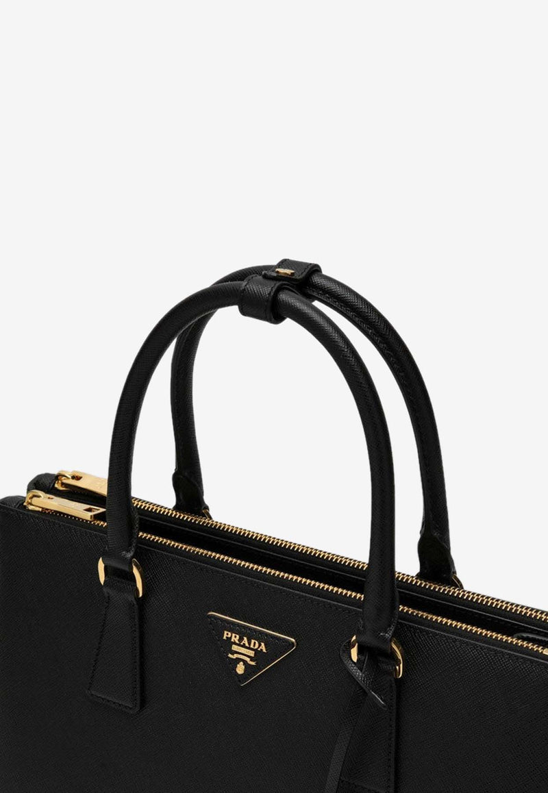 Prada Large Galleria Saffiano Leather Top Handle Bag Black 1BA274EOONZV/P_PRADA-F0002