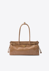 Prada Medium Calf Leather Top Handle Bag Camel 1BA426MOO2CYR/Q_PRADA-F0LT6