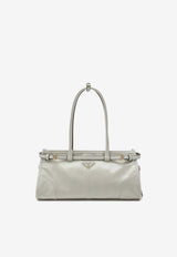 Prada Medium Leather Shoulder Bag White 1BA426MOO2CYR/Q_PRADA-F0PG7