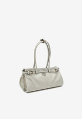 Prada Medium Leather Shoulder Bag White 1BA426MOO2CYR/Q_PRADA-F0PG7