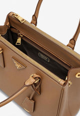 Prada Medium Galleria Saffiano Leather Top Handle Bag  Beige 1BA863EOONZV/P_PRADA-F0018