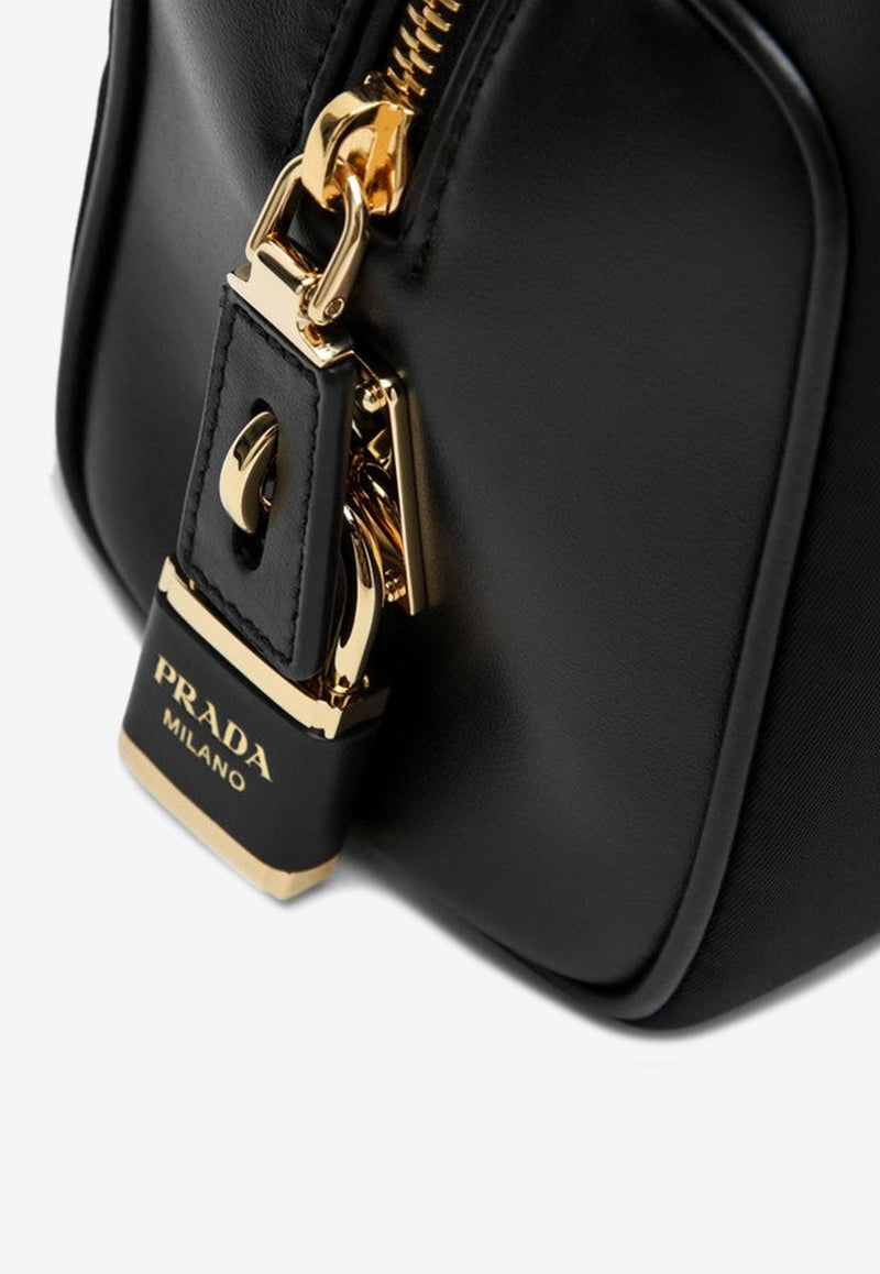 Prada Medium Re-Nylon and Leather Shoulder Bag Black 1BB127ODO2C8Q/Q_PRADA-F0002