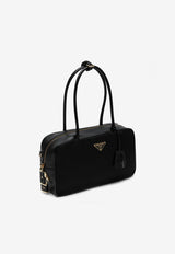 Prada Medium Re-Nylon and Leather Top Handle Bag Black 1BB132ODO2C8Q/Q_PRADA-F0002