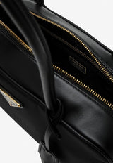 Prada Medium Re-Nylon and Leather Top Handle Bag Black 1BB132ODO2C8Q/Q_PRADA-F0002