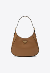 Prada Cleo Brushed Leather Shoulder Bag Brown 1BC179OOO2A3A/O_PRADA-F03HN