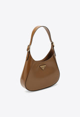 Prada Cleo Brushed Leather Shoulder Bag Brown 1BC179OOO2A3A/O_PRADA-F03HN