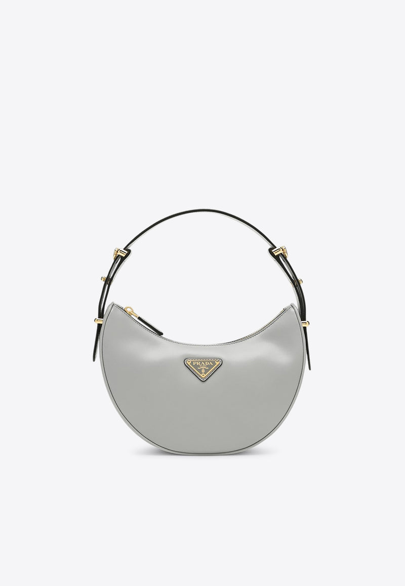 Prada Arqué Leather Top Handle Bag Gray 1BC194OOOASK/P_PRADA-F01IB