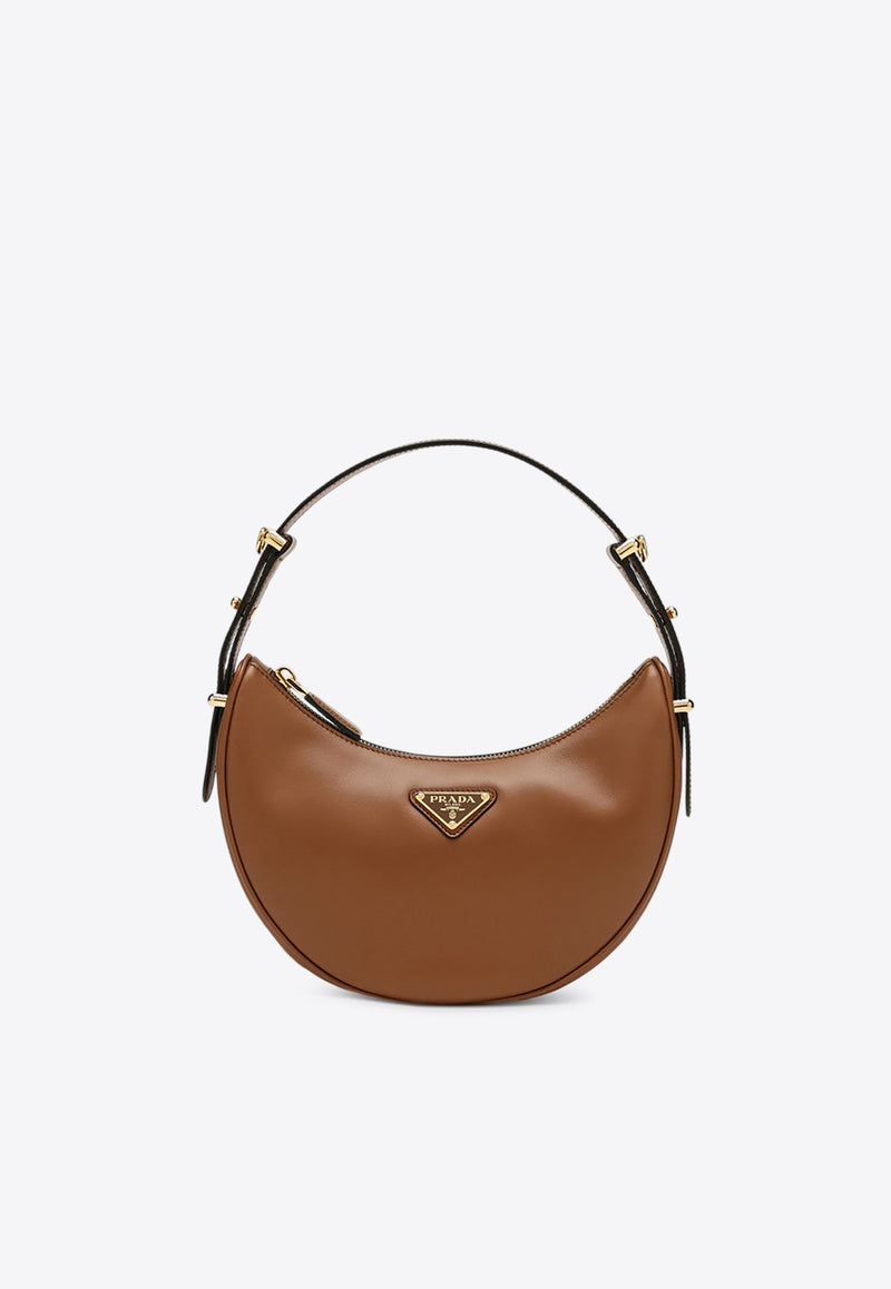 Prada Arqué Leather Top Handle Bag Brown 1BC194OOOASK/P_PRADA-F0XUG