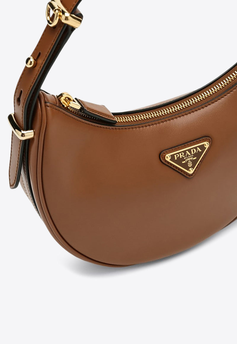 Prada Arqué Leather Top Handle Bag Brown 1BC194OOOASK/P_PRADA-F0XUG