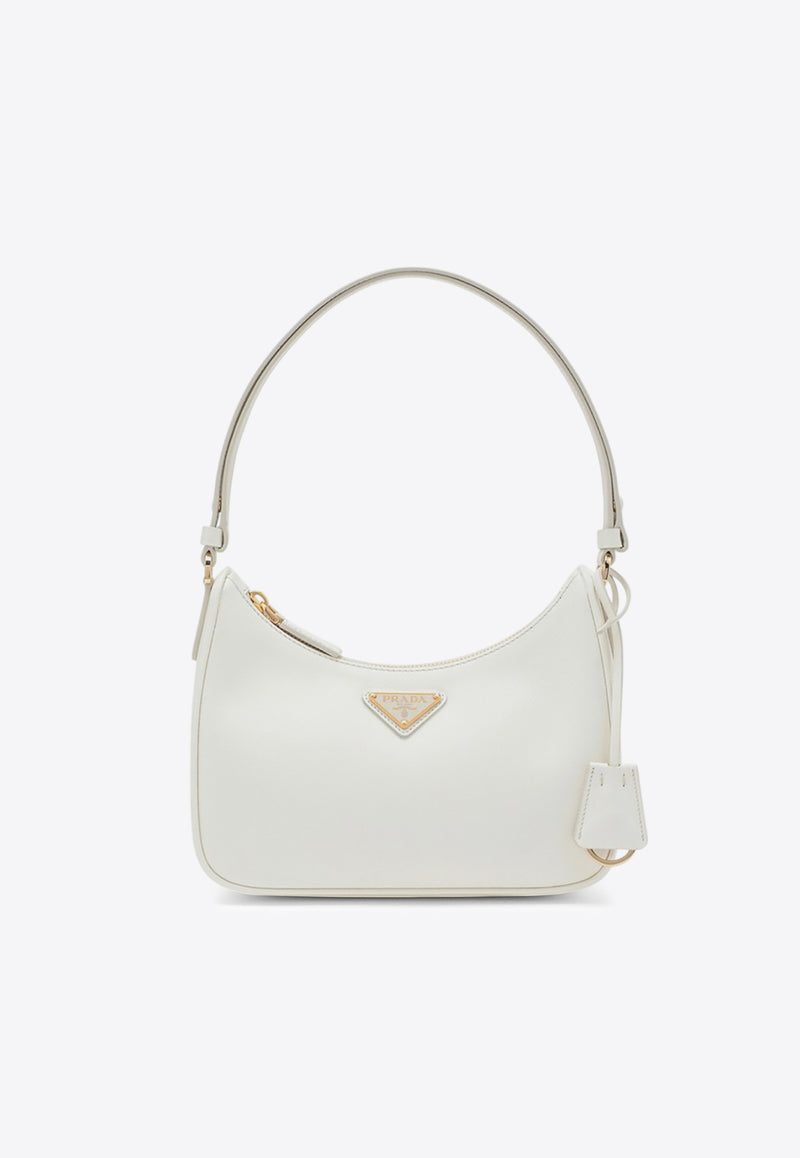 Prada Mini Saffiano Leather Re-Edition Shoulder Bag White 1BC204JOMNZV/O_PRADA-F097W