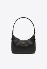 Prada Mini Re-Edition Saffiano Leather Shoulder Bag Black 1BC204JOMNZV/P_PRADA-F0632