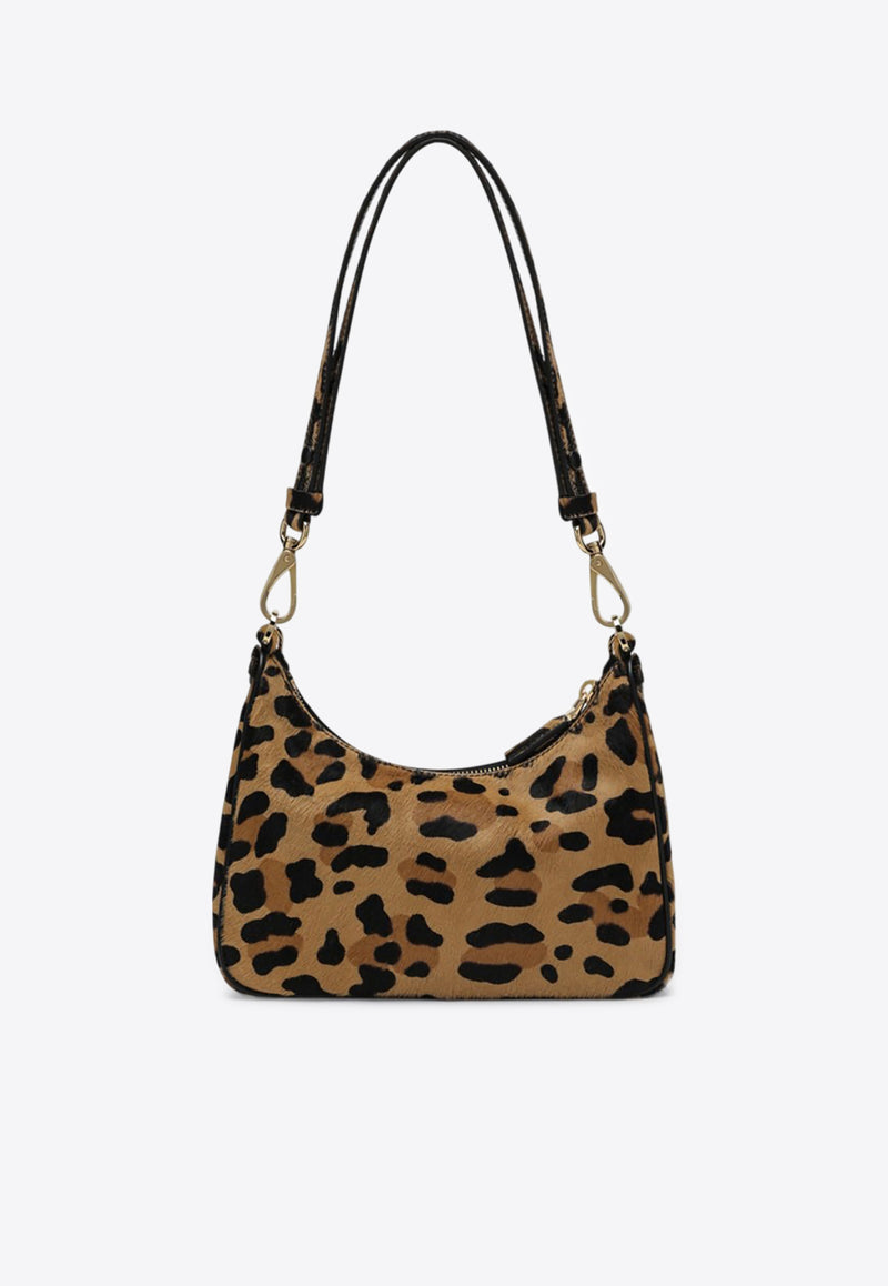 Prada Mini Re-Edition Leopard Print Shoulder Bag Beige 1BC204QOM2C7B/Q_PRADA-F0151