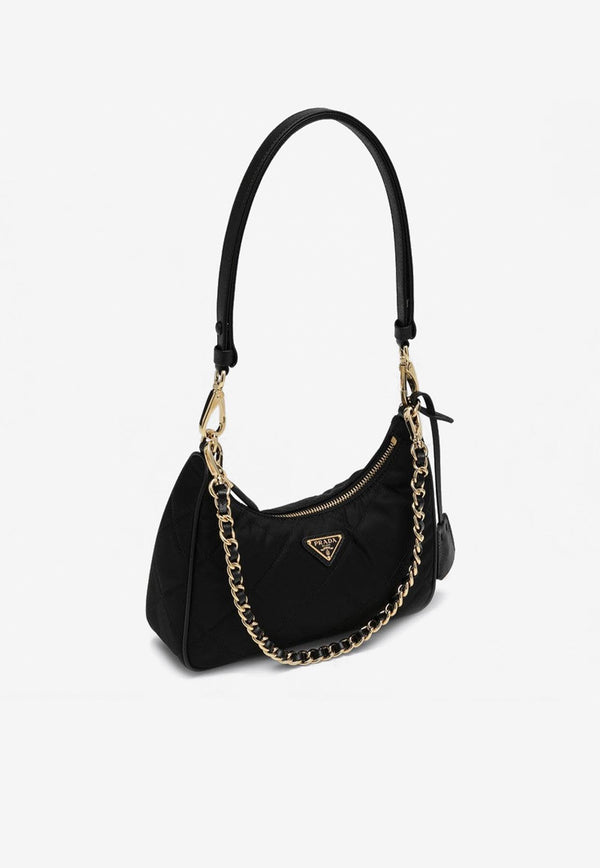 Prada Mini Re-Edition 1995 Chain Shoulder Bag Black 1BC204QOO2AOS/Q_PRADA-F0002