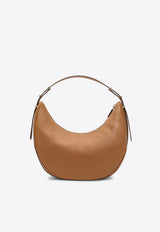 Prada Large Arqué Leather Hobo Bag Caramel 1BC212OVO2CYS/P_PRADA-F03BH