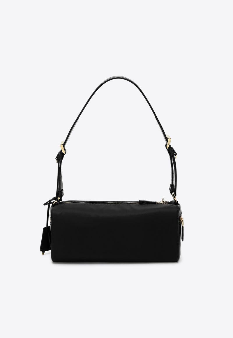 Prada Medium Logo Shoulder Bag with Branded Padlock Black 1BC233ODO2C8Q/Q_PRADA-F0002