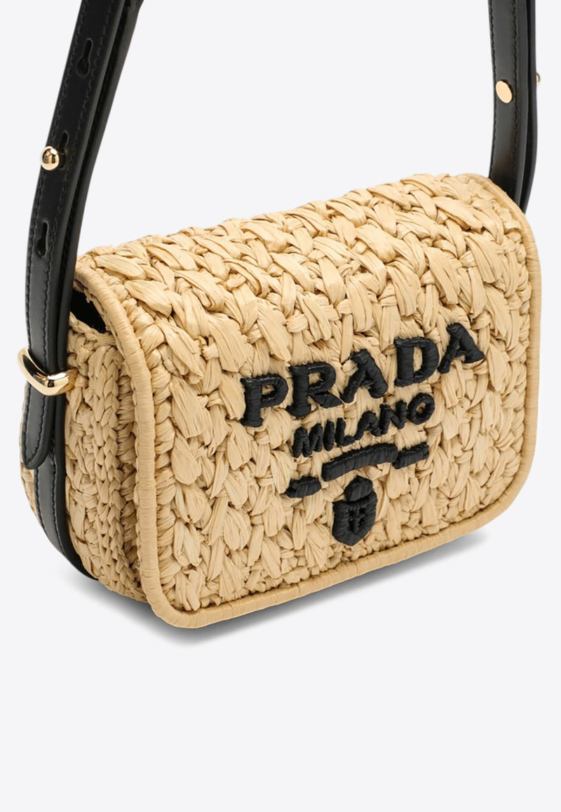 Prada Triangle Logo Raffia Crossbody Bag Natural 1BD362OOB2M2T/O_PRADA-F0I55