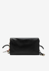 Prada Large Leather Shoulder Bag with Charms Black 1BD378OO62C6A/Q_PRADA-F0002