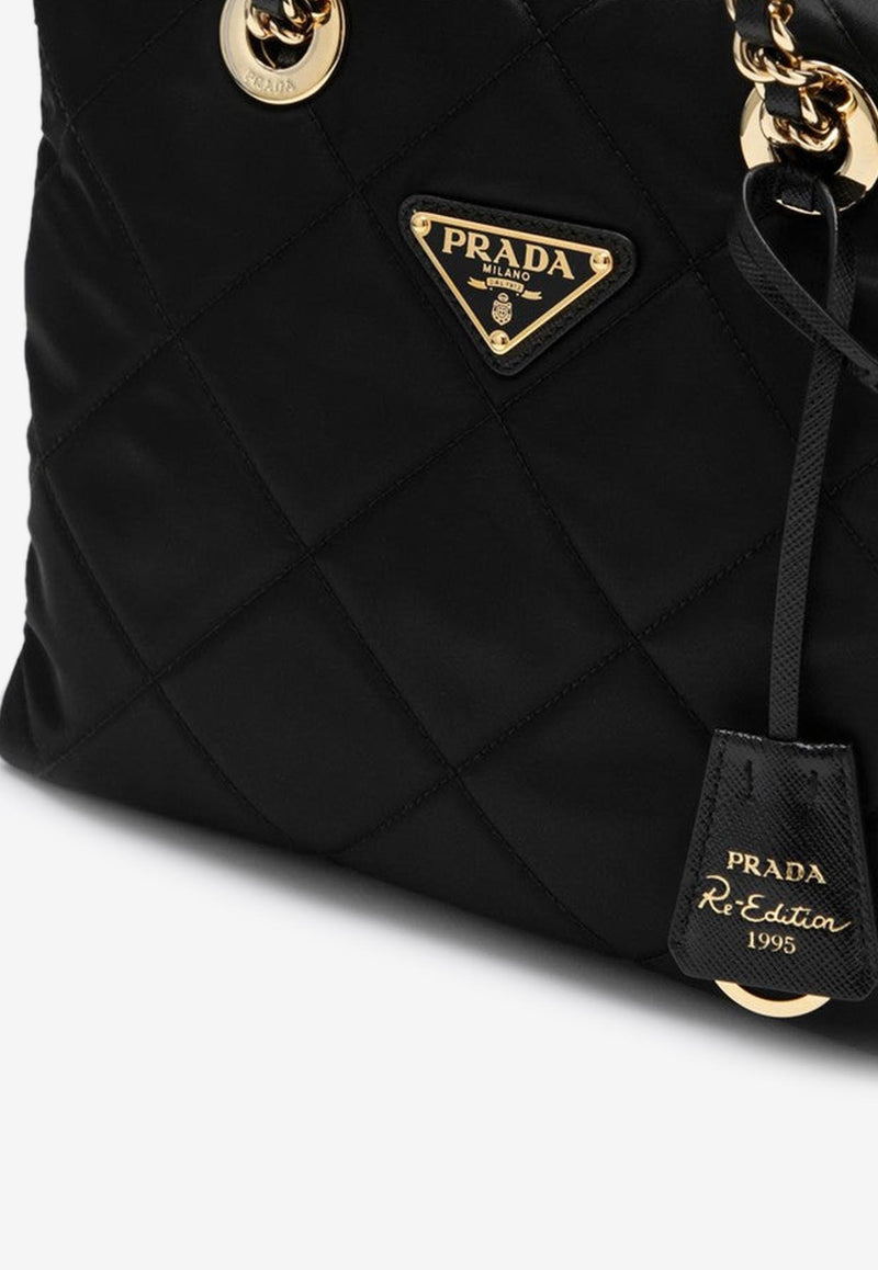 Prada Re-Edition 1995 Chaîne Logo Crossbody Bag  Black 1BG468COO2AOS/Q_PRADA-F0002