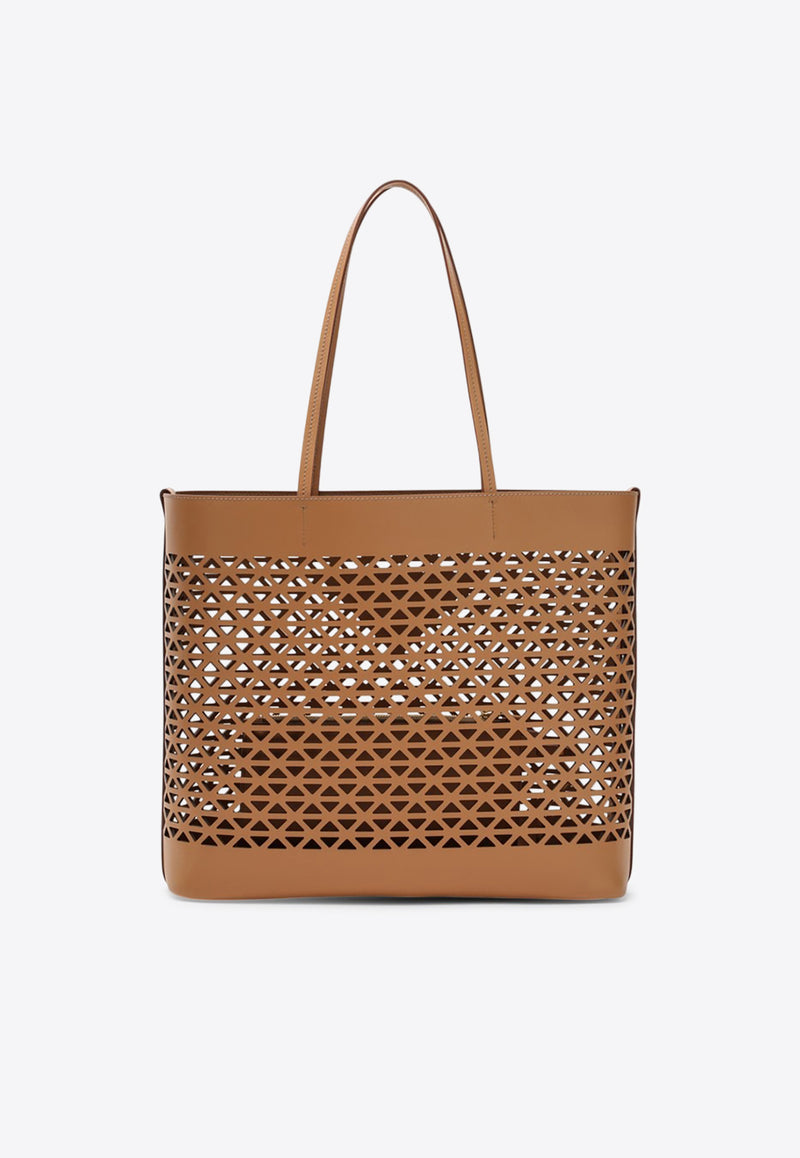 Prada Large Perforated Leather Tote Bag Brown 1BG503OOO2CY4/O_PRADA-F0018