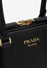 Prada Medium Saffiano Leather Top Handle Bag Black 1BG537MOM2A4A/P_PRADA-F0002