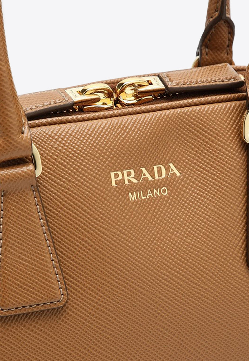 Prada Medium Saffiano Leather Top Handle Bag Caramel 1BG537MOM2A4A/P_PRADA-F03BH