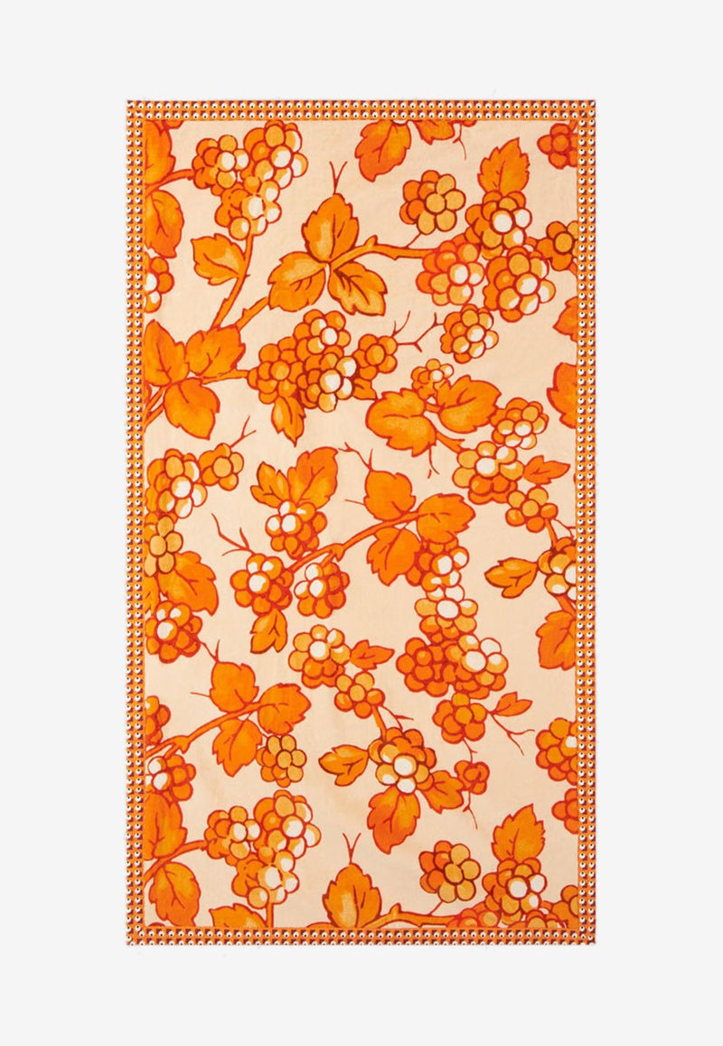 Etro Berry Print Beach Towel 1D051-9022 0750 Orange