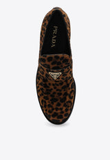 Prada Leopard Print Pony-Effect Loafers Brown 1D329NDG25XRY/P_PRADA-F0151