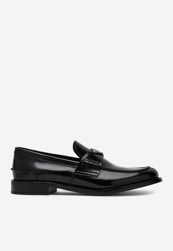 Prada Brushed Leather Loafers Black 1D813NA020055/Q_PRADA-F0002