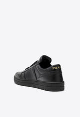 Prada Downtown Logo Leather Sneakers Black 1E792MDD303LPH/P_PRADA-F0002