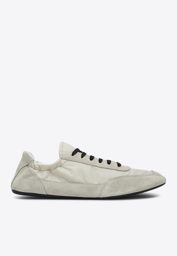 Prada Logo Plaque Low-Top Sneakers Ivory 1E959N005D7C/Q_PRADA-F0304